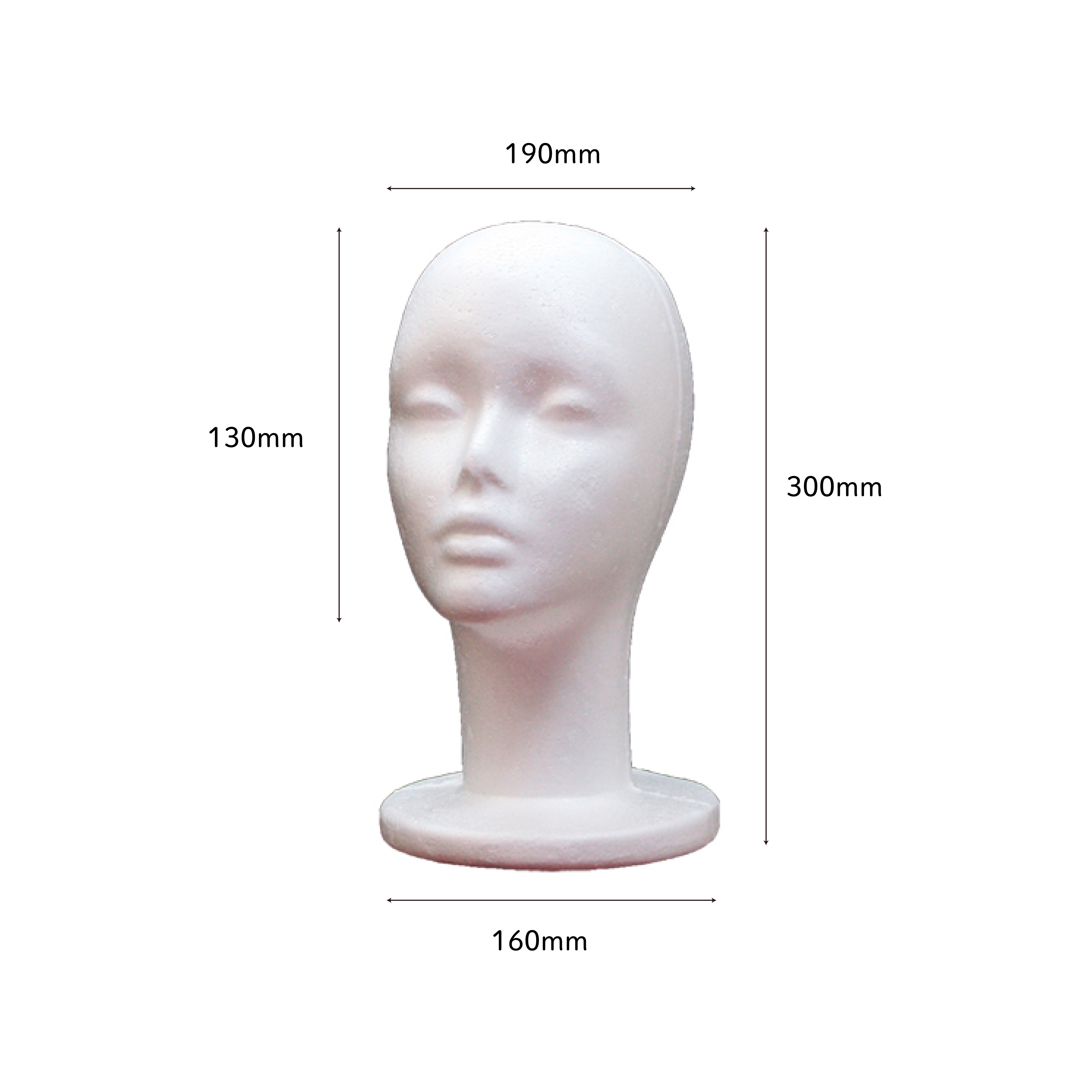 発泡スチロールマネキン ヘッド